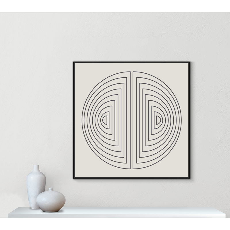 Semi Moons " Semi Moons " by Julia Balfour, 46.5" H x 46.5" W x 2" D, Black Framed Canvas