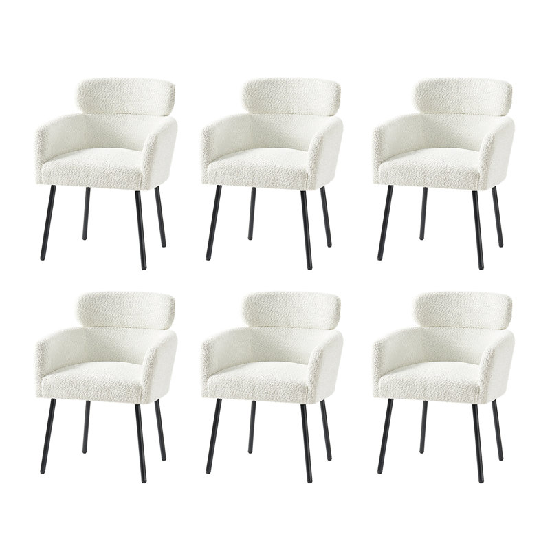 Turgeon Boucle Dining Chair with Adjustment Feet, Ivory