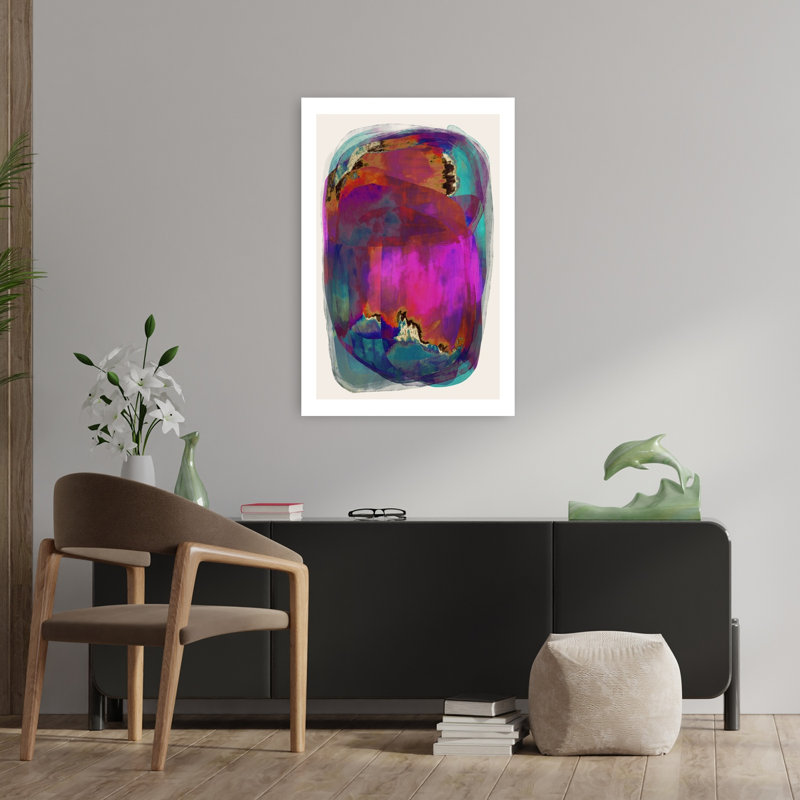 Vibrant Whirlwind Abstract Colorful Contemporary Wall Art Print, 91.44cm H x 60.96cm W