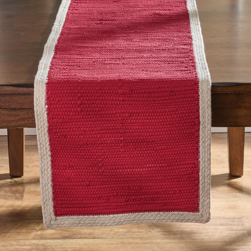 Dune Pebble Table Runner, 54" L x 14" W, Red