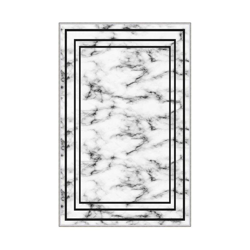 Tapis antibactérien 100% polyester, 3,3 x 9,8 pi, 650 g / m² | Dessous en PVC antidérapant, hauteur de poils de 0,3 po | Tissé avec impression numérique 3D, lavable à la machine, durable et élégant pour la décoration intérieure
