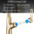 Brushed Gold Pull Down Spray Kitchen Faucet - 360 Rotating, Single Handle, Zinc, 3 Modes, Hot And Cold Water Enabled Handle With Stream, Spray, Rainfall Options-606191739