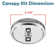 Aspen Creative 21507-31 Chrome Canopy Kit, 5-1/8"D with Collar Loop, 1" Centre Hole