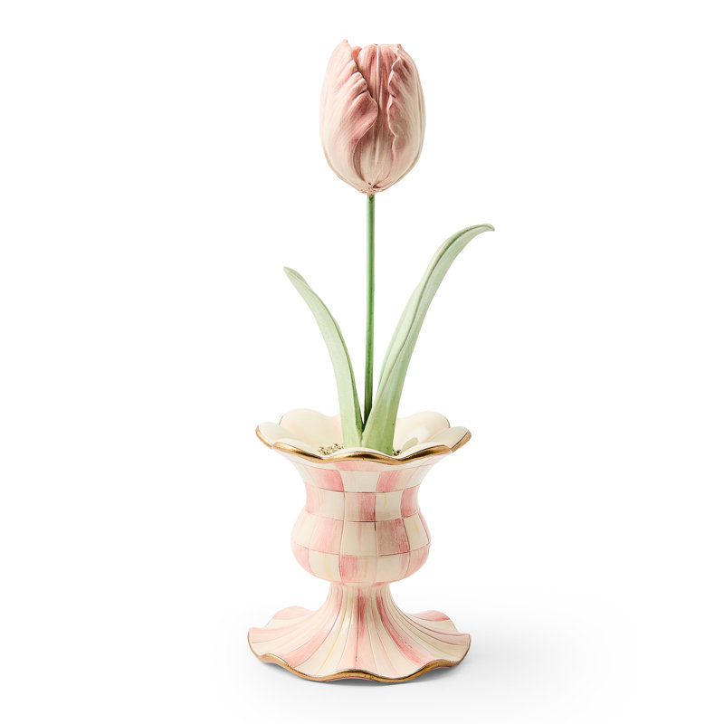 Rosy Garden Tulip In Vase