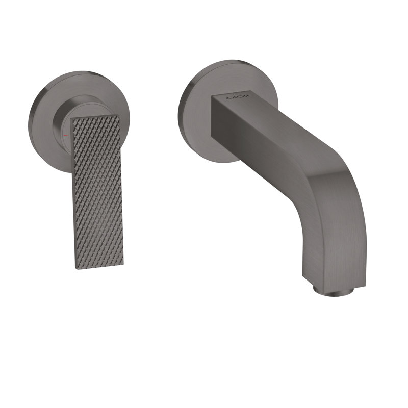 Citterio Wall Mounted Bathroom Faucet, Brushed Black Chrome