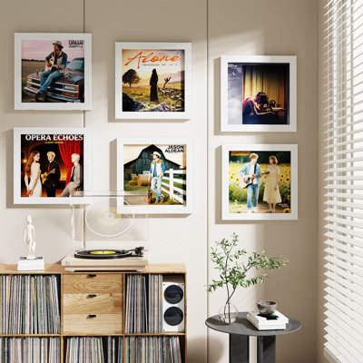 2-pack Album Frames For Vinyl Records Display, Vinyl Frame For 12x12 Inch Lp Vinyl Record Cover Display, by Ebern Designs