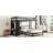 Twin Over Twin Bunk Bed With Built-In Wardrobe, Metal Bunk Bed With Trundle, Foldable Desk, Ladders, Noise-Reduced Design, Black-2010330140