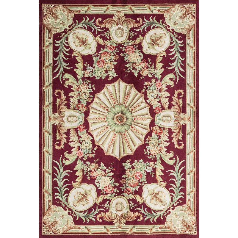 Savonnerie Wool Oriental Area Rug