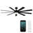 Wynd XL 9 - Blade Outdoor/ Indoor Smart Ceiling Fan with Remote Control and LED Light Kit Included, Works With Alexa and iOS / Android App-55426051