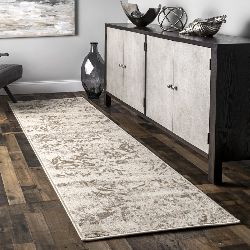 Tapis à motif floral et cachemire Shockley, Tapis de couloir 2 pi 6 po x 8 pi