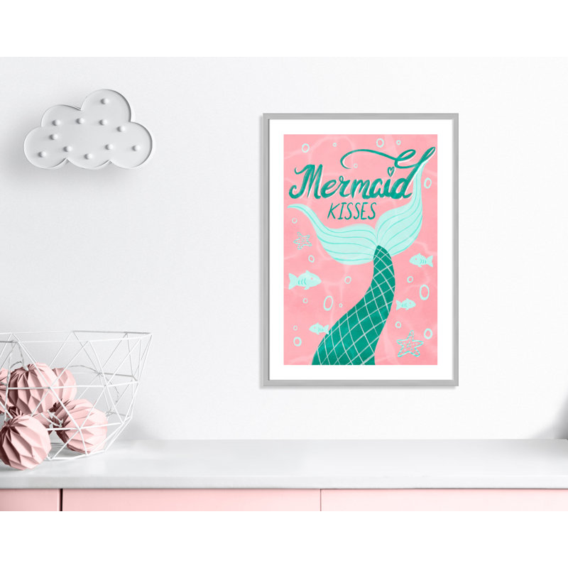Mermaid Kisses 1, impression sur papier, H 36 po x l 24 po x P 1 po, Papier