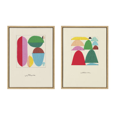 On The Other Hand and Repeat For A New Outcome Framed Canvas Art Set by Amber Vittoria