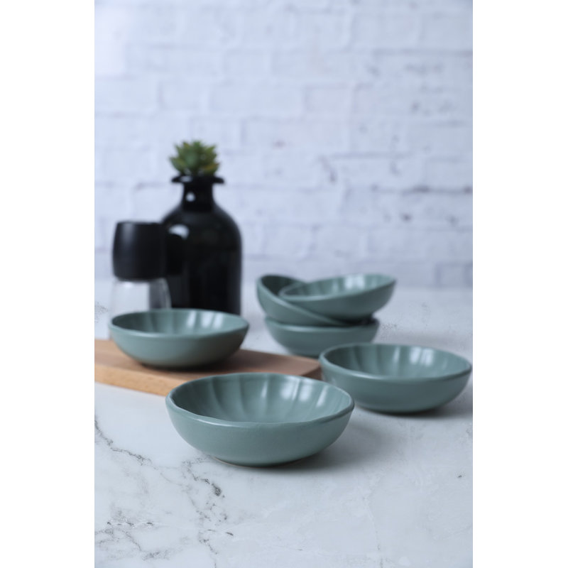Latitude Run Aravinthan 100% CERAMIC STONEWARE Salad Bowl, Light Green