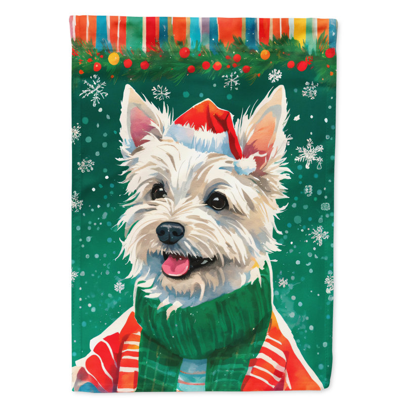 Polyester double face Noël, H 15,5 po x l 11,25 po
