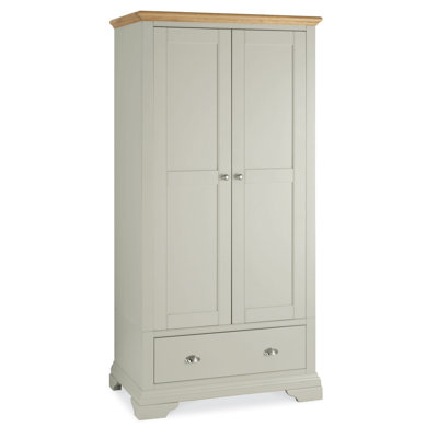 Ziggy 2 Door Solid + Manufactured Wood Wardrobe