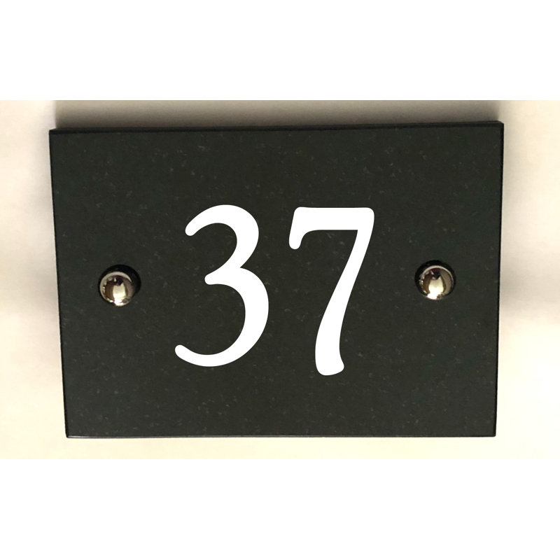 Brumby 10cm H Reflective Stone House Number, 37