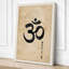Sacred Om Symbol Japandi 1 Piece Wrapped Canvas Wall Art-1672367751-1672367753