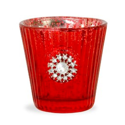 Porte-bougie rouge