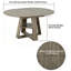 Table de salle à manger extensible en bois de 43,33 à 59,08 pouces de largeur-129704505