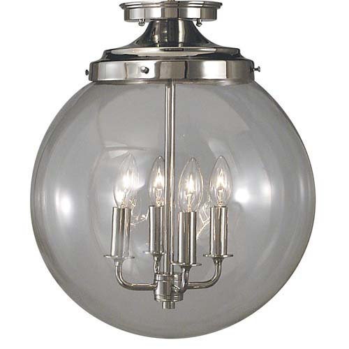 Plafonnier encastré en forme de globe simple 14 po 4 lumières Rayleigh
