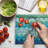 Ambesonne Anchor Cutting Board Large Size Nautical Chevron Zigzags Multicolor