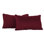 Rectangle Lumbar Microfiber & Vinyl Pillow with Piping, 2-pack