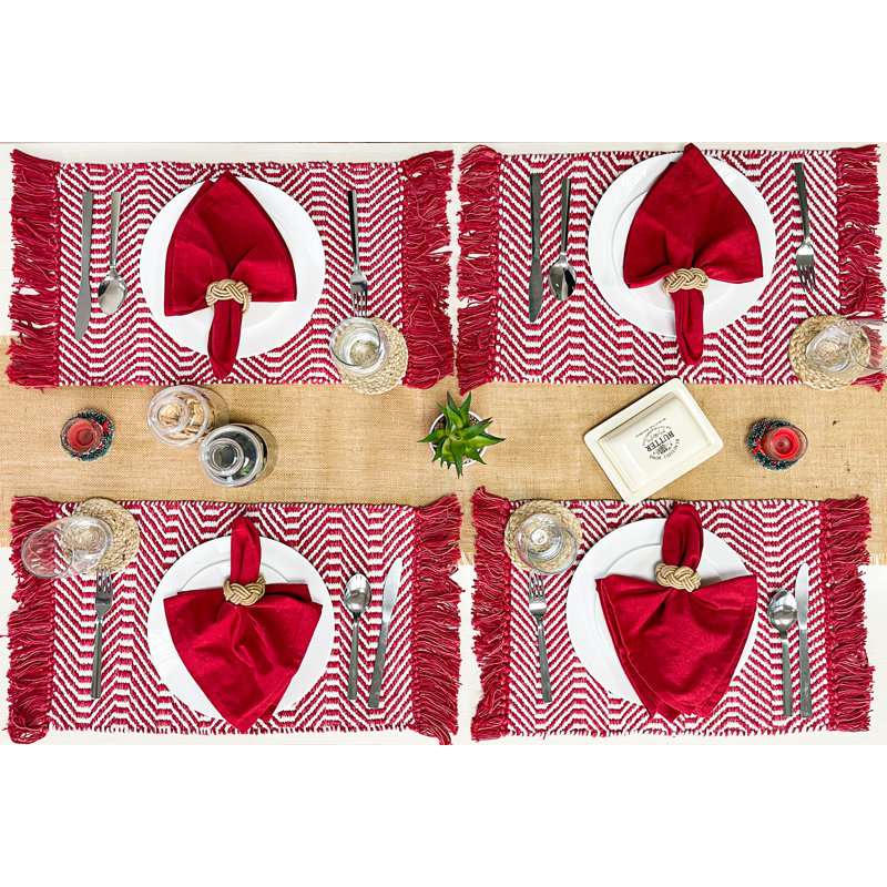 Cotton Geometric Rectangle Placemat