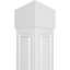 Ensemble de colonnes à double panneau surélevé en PVC Craftsman Classic Square-36091210
