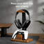 Support pour casque d'écoute avec support pour manette de jeu, support d'écouteur en bois de noyer avec base de rangement, accessoires pour équipement de jeu pour bureau