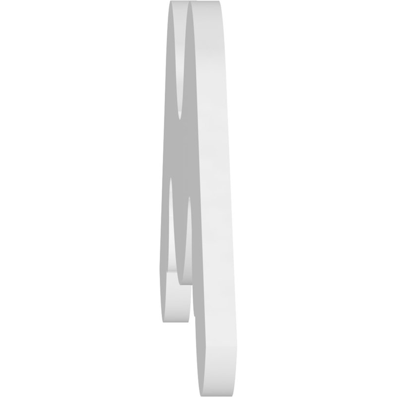 Pignon en PVC de qualité architecturale Midway, H 27,5 po x l 60 po x P 1 po, 10 / 12