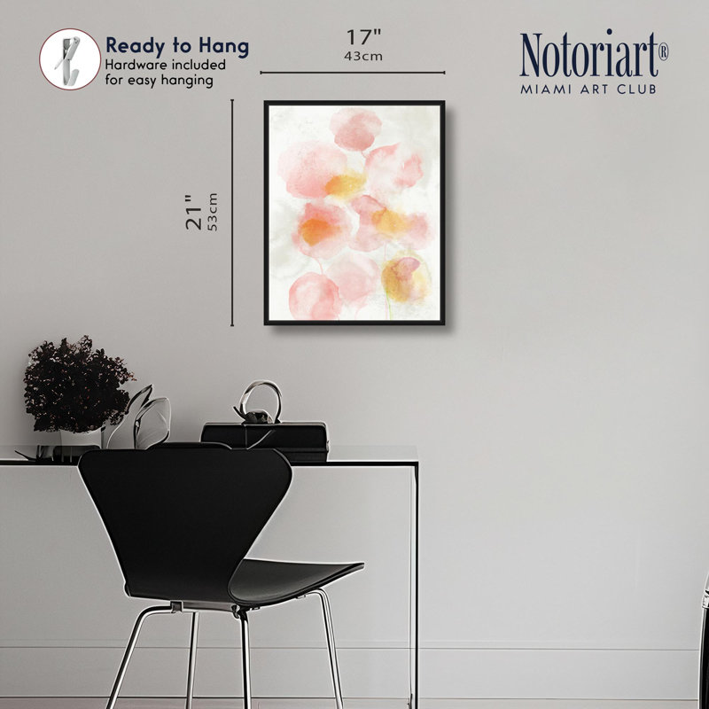 Reproduction d'art sur toile, "Aquarelle de ballons" par Notoriart, Structure noire, H 16 po x l 20 po