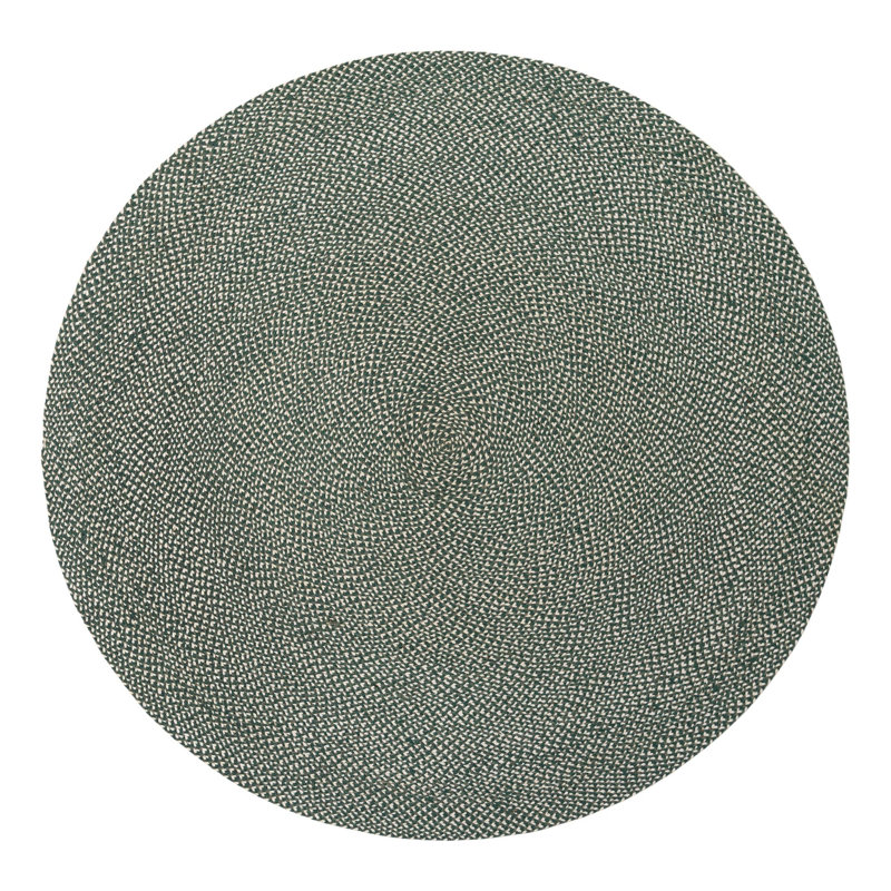  Tapis en jute tressé Tweed, Rond 7 pi 10 po