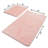 Luxurious Acrylic Bathmat Set (2 Pieces) in Soft Pink | Antibacterial, Non-Slip Design | 19.7 x 23.6 in & 23.6 x 39.4 in | 100% Acrylic, 1.5 lbs/ft² | Machine Washable at 30°C | Ideal for Bathroom Comfort and Safety-690459482