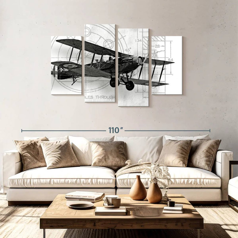 Mehar Flight Plans I, 48" H x 75" W