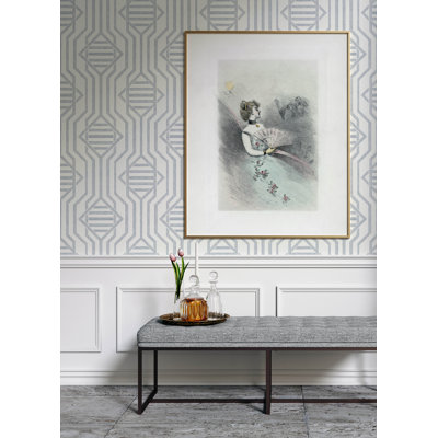 Essex Dark Blue Geometric Wallpaper