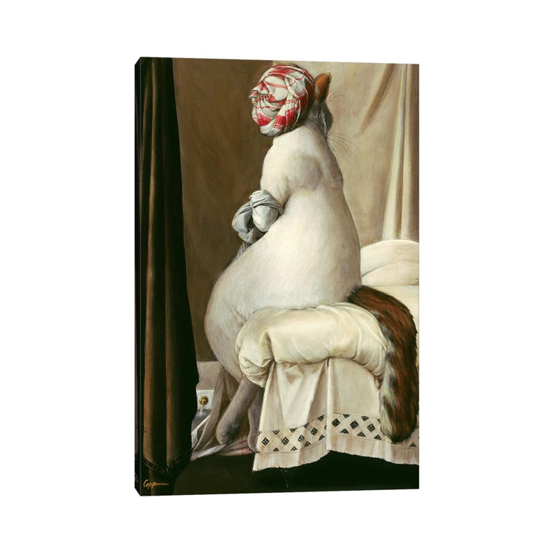 Cat Bath 1 Piece Wrapped Canvas Painting, 30.48 cm H x 45.72 cm W