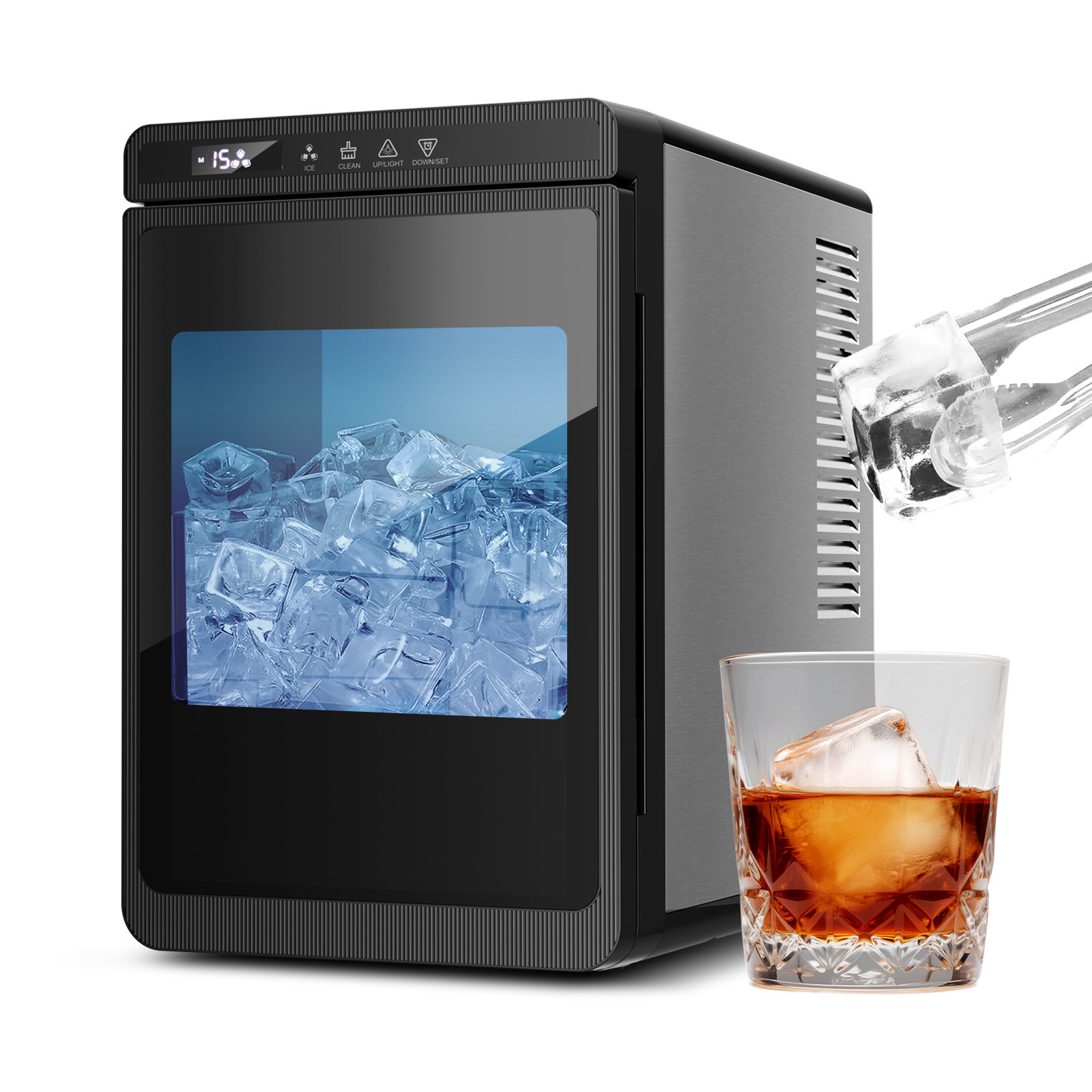 Electactic Clear Square Ice Cubes Makers,Produces Crystal Clear Cubes ...