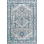 Tapis gris clair / bleu clair à motif médaillon persan Lazaro-274670100