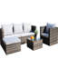 Table basse avec coussins Pe Outdoor