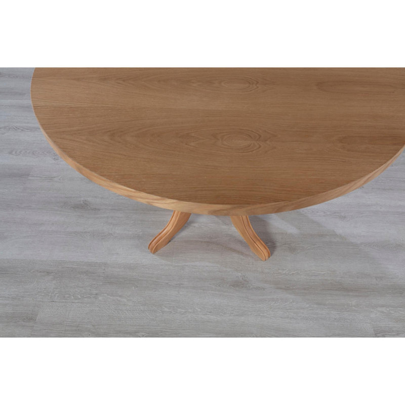 Ferro Beech Round Dining Table, 75cm H x 120cm L x 120cm W