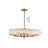 10 Light Gold Round Chandelier With Crystal Accents