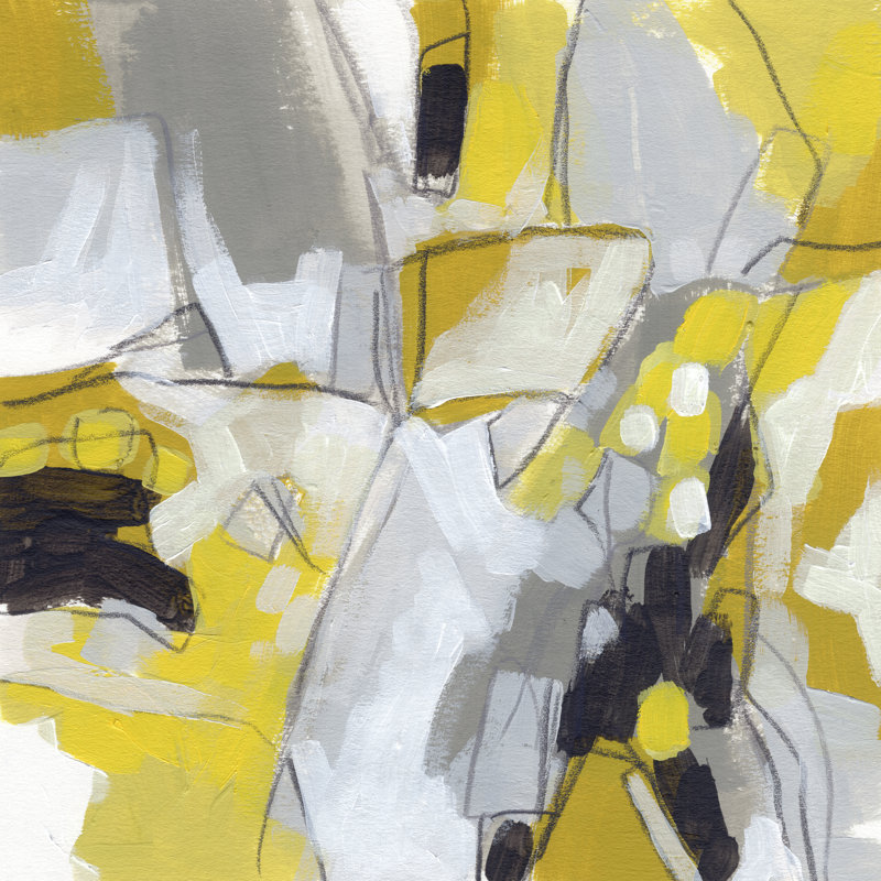 Citron Confetti IV by June Erica Vess - Wrapped Canvas Painting, 91cm H x 91cm W