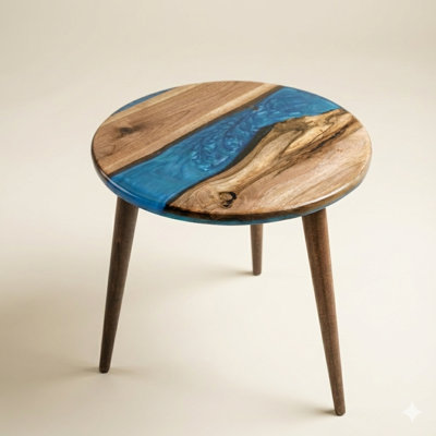 Table basse ronde en bois Abagayle