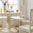 Round Table All Solid Wood Petal Table And Chair Solid Wood Solid Wood Top Pedestal Dining Set-100560375