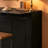 Multifunctional Bar Sideboard: Two-Door Storage With Stemware Rack, Fold-Down Countertop, And Built-In Power Outlets.-457284881
