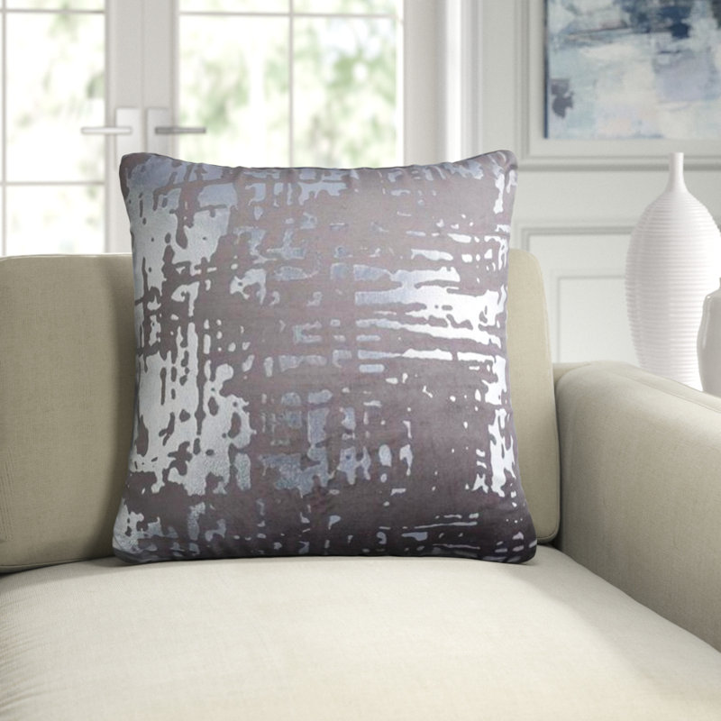 Moderne Velvet Square Pillow Cover & Insert, Blush