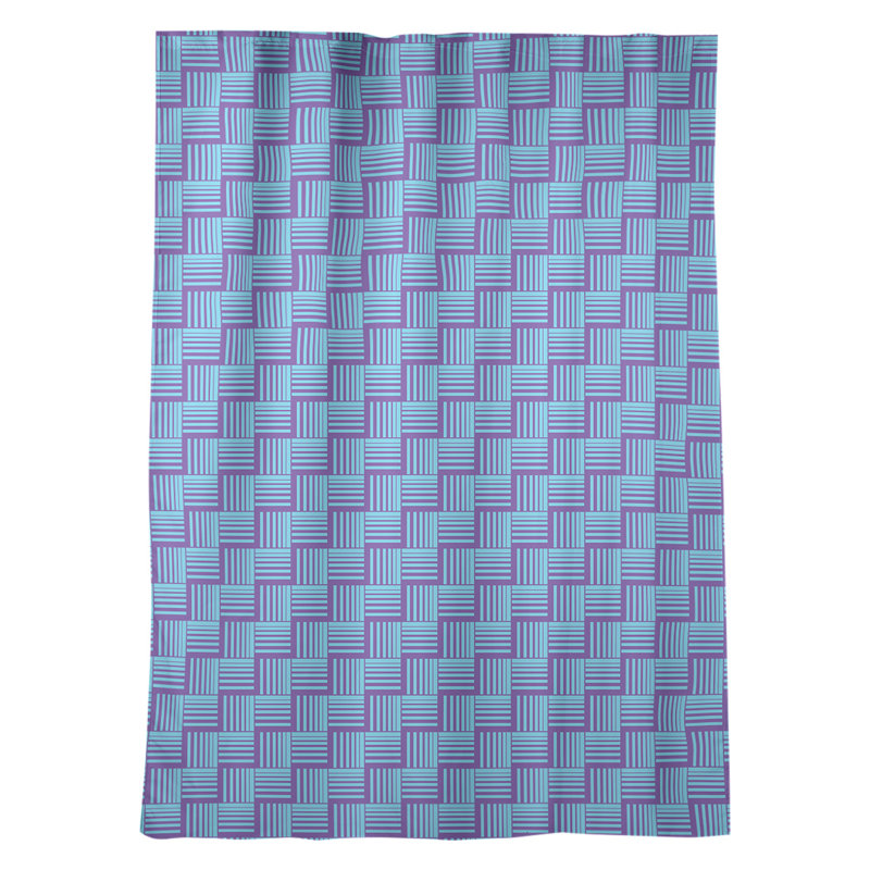 Panneau de rideau simple obscurcissant et isolant avec passe-tringle classique, Mauve / bleu sarcelle
