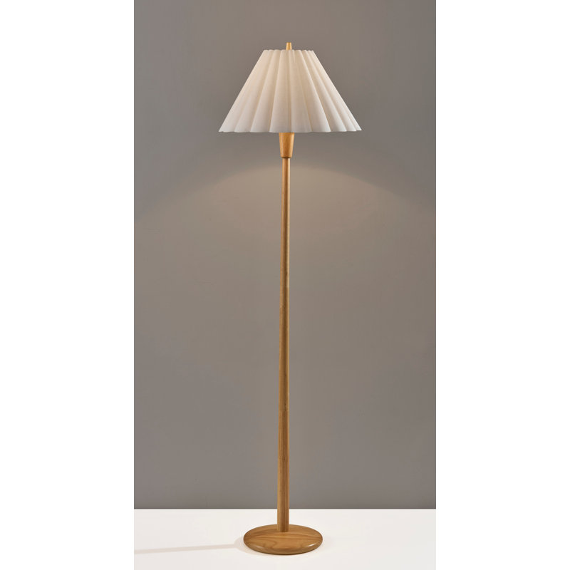 Scallop Floor Lamp, Bronze, White