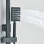 Thermostatic Exposed Bathroom Shower Mixer Twin Head Large Bar Set Square Valve