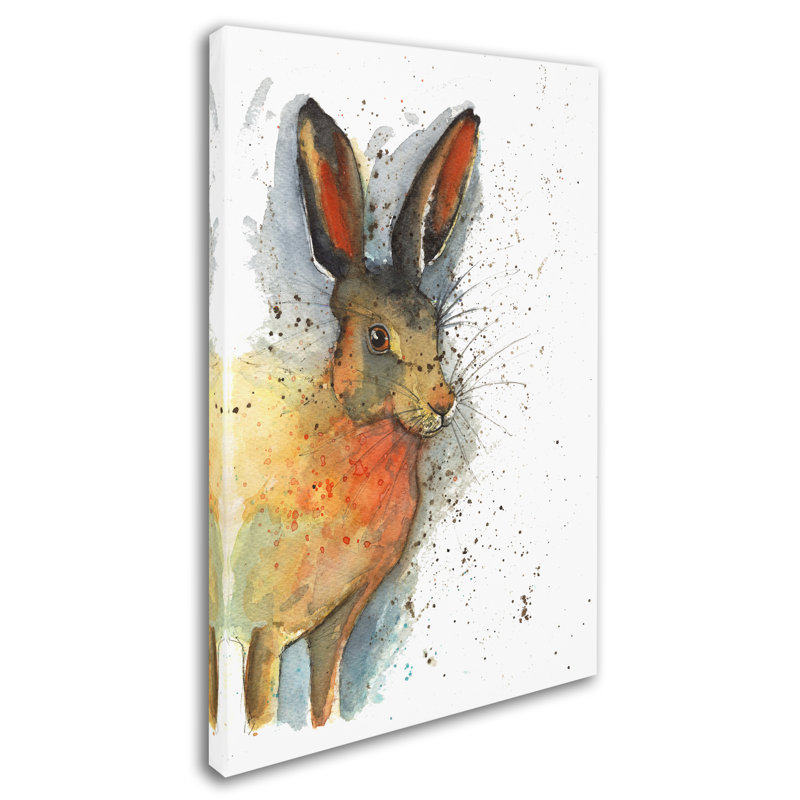«Hare III» par Michelle Campbell, reproduction sur toile, H 24 po x l 16 po